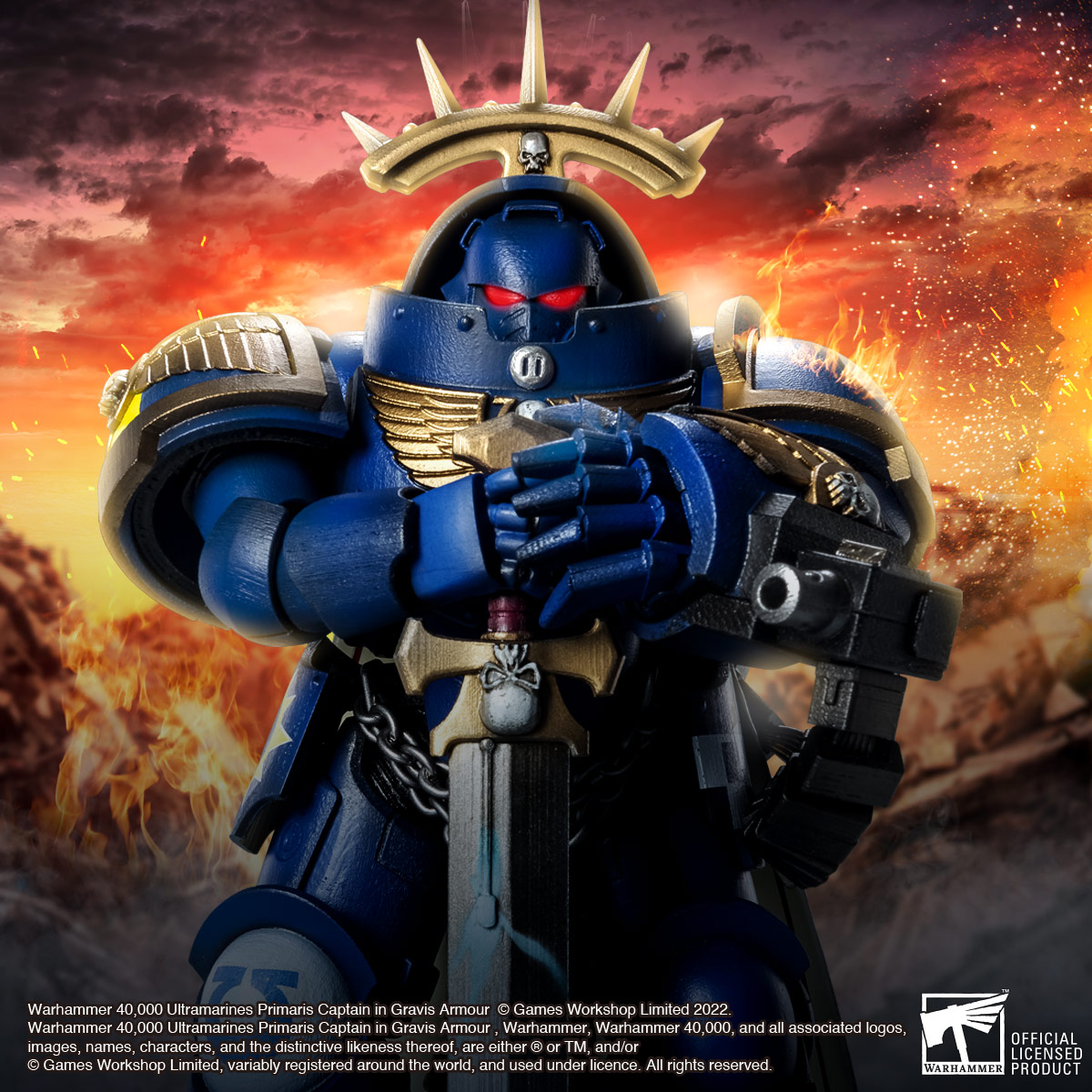 Warhammer Ultramarines Primaris Captain In Gravis Armour Second