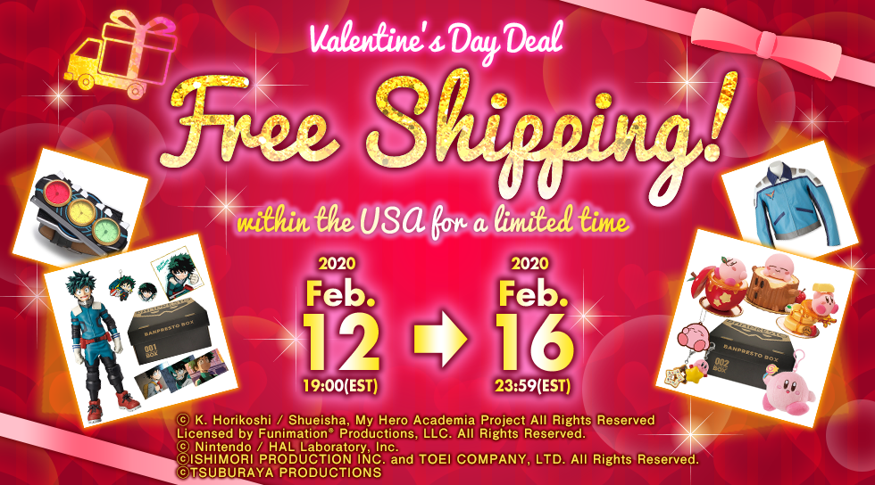 Valentine's Day Deal Free Shipping! within the USA for a limited time