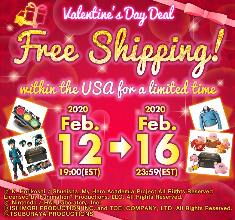 Valentine's Day Deal Free Shipping! within the USA for a limited time