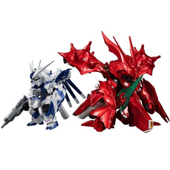 FW GUNDAM CONVERGE:CORE Hi- νGUNDAM & NIGHTINGALE (METALLIC COLOR