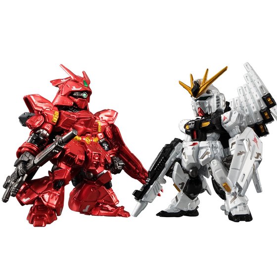 FW GUNDAM CONVERGE :CORE ν-GUNDAM & SAZABY (METALLIC VER