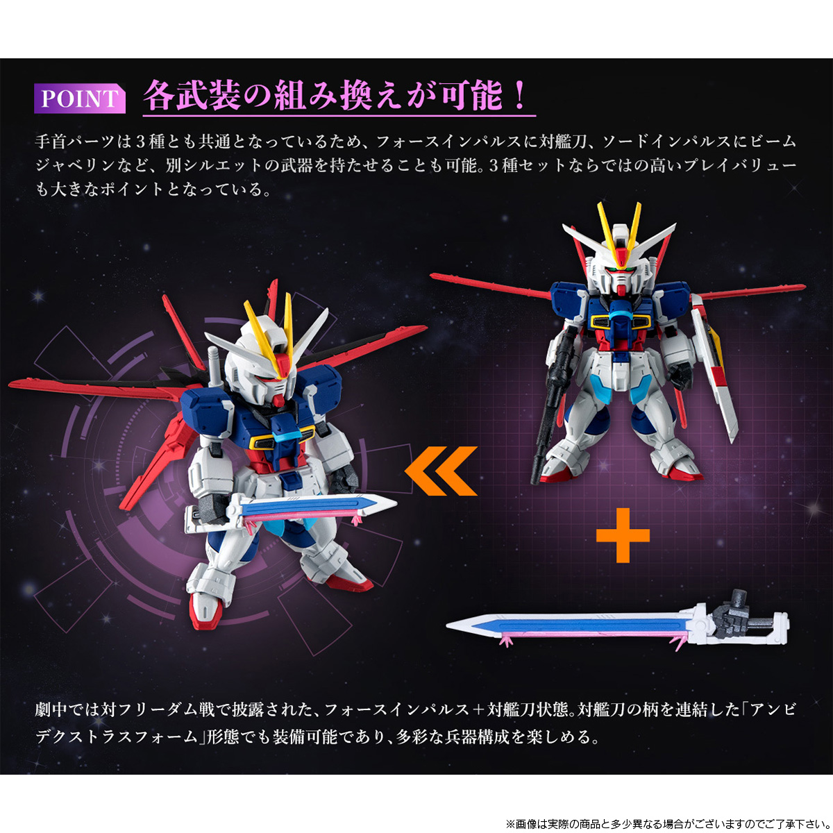 FW GUNDAM CONVERGE IMPULSE GUNDAM SILHOUETTE SET W/O GUM | GUNDAM