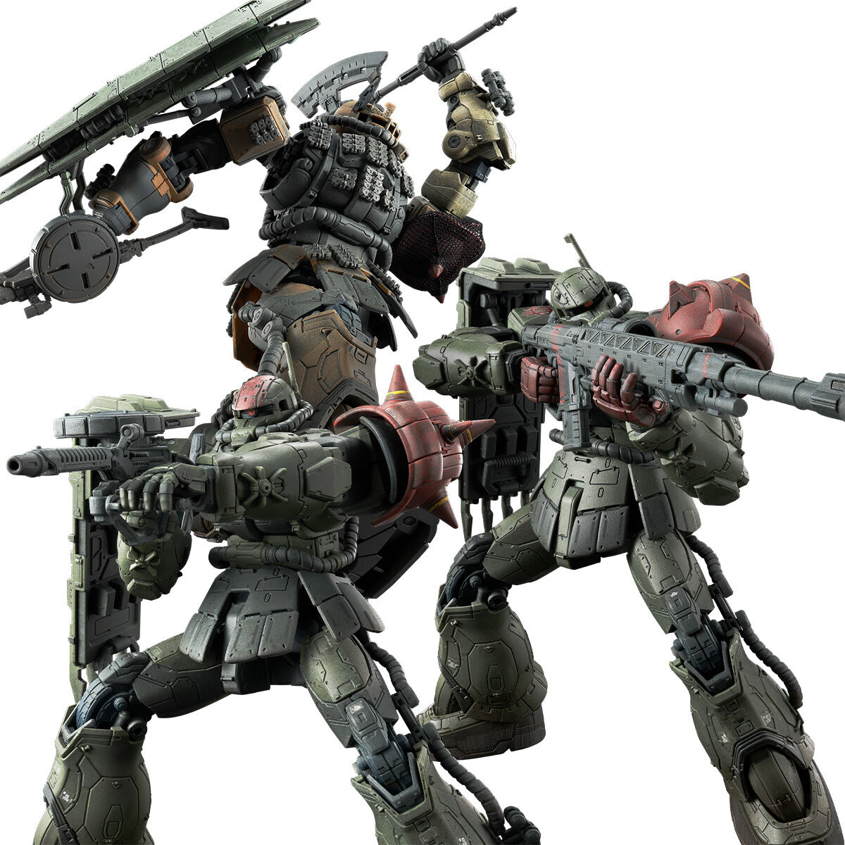 HG 1/144 ZAKU Ⅱ F TYPE CHUBS & KALE + ZAKUⅡ (UNIDENTIFIED