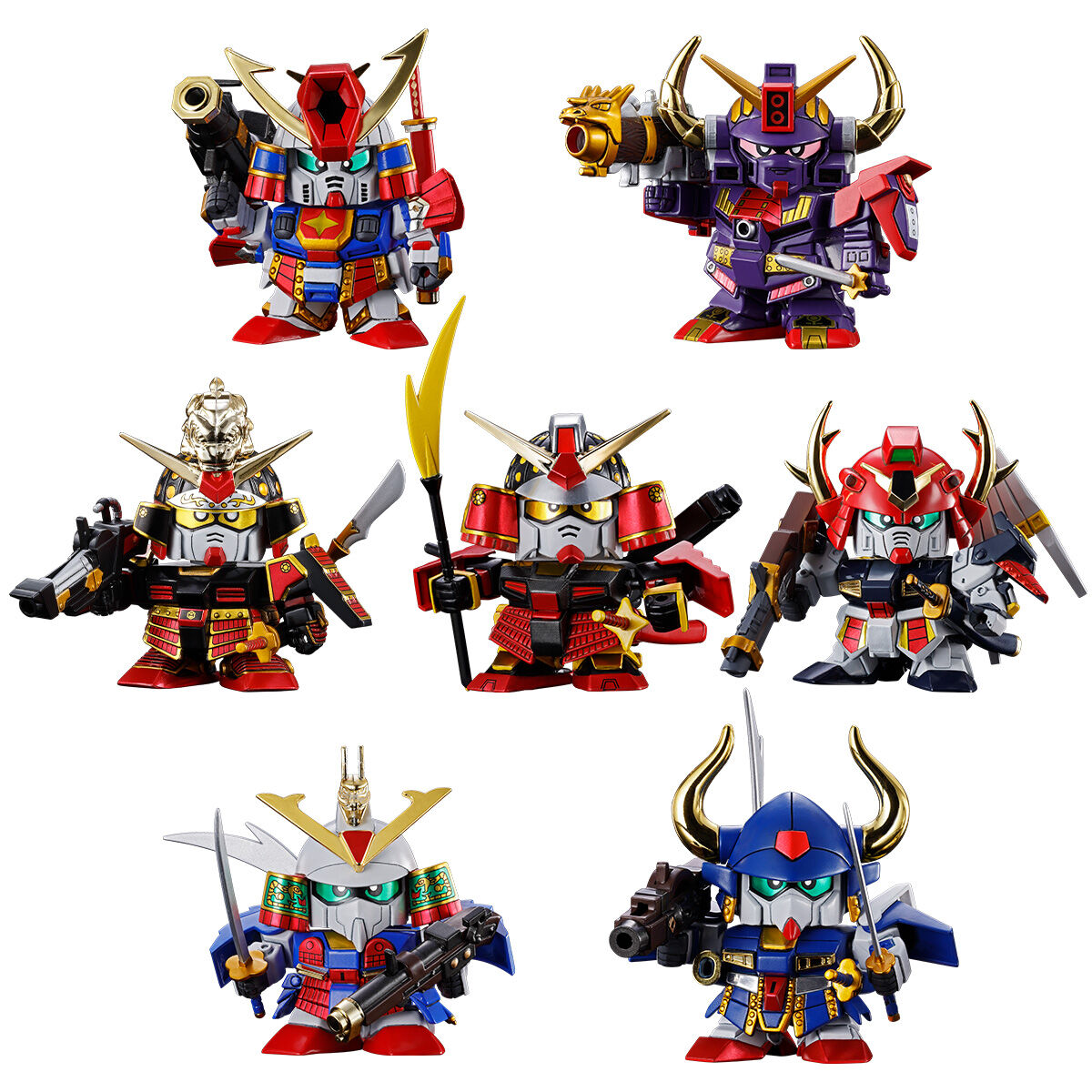 SD GUNDAM BB SENSHI THE MUSHA SHICHININSHU SET | SD Gundam