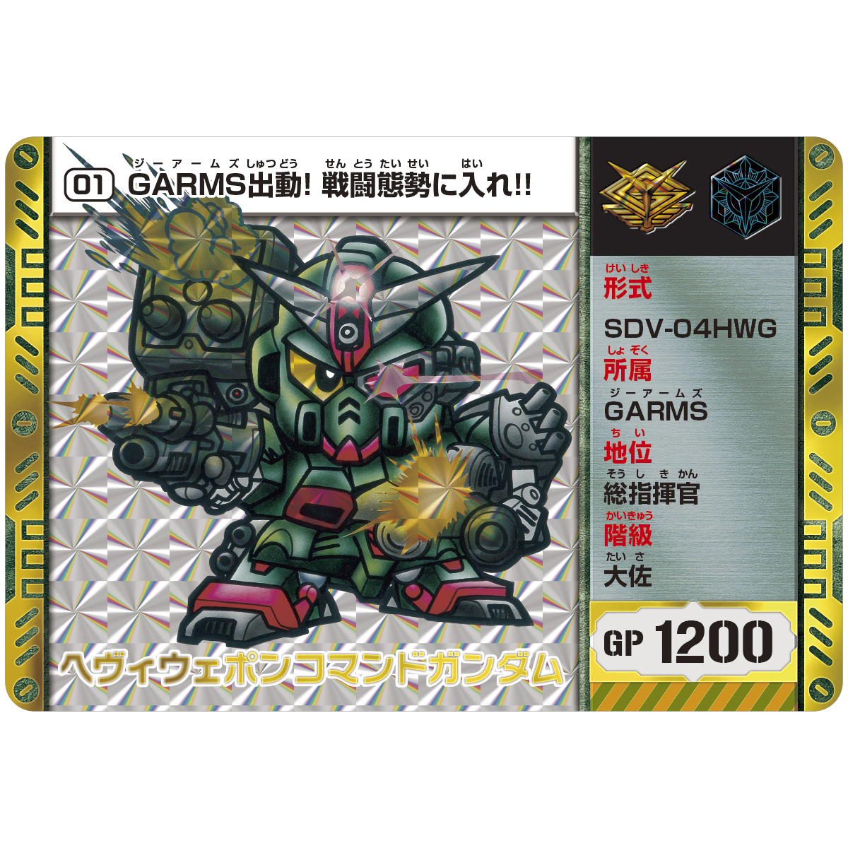 SD GUNDAM COMMANDO WARS MISSION BOX1 GARMS