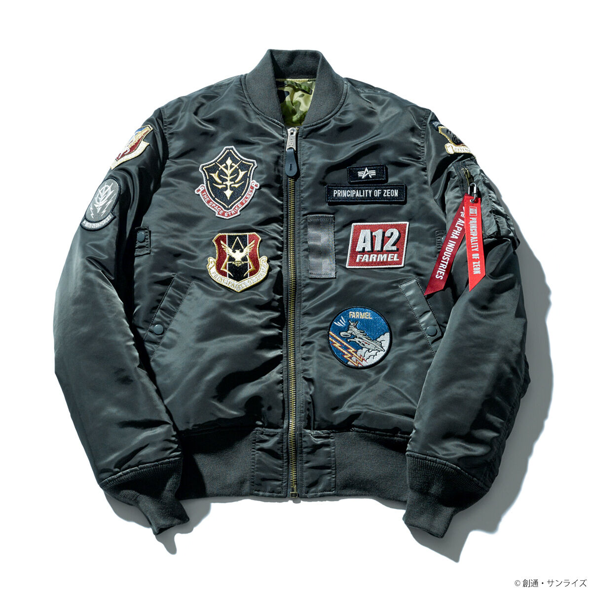 STRICT-G x ALPHA Mobile Suit Gundam Farmel MA-1 Jacket | GUNDAM