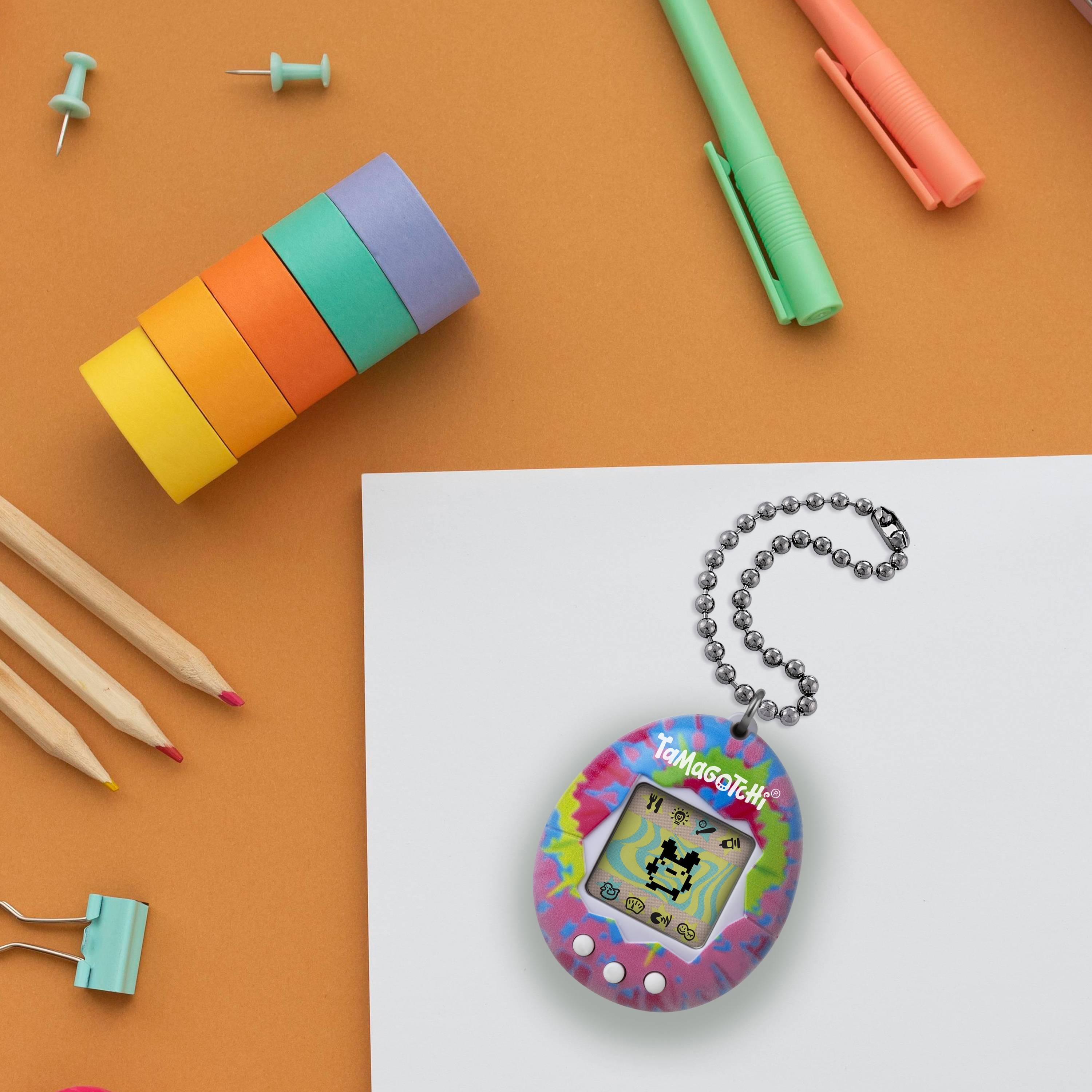 Original Tamagotchi - Tie Dye (Updated Logo) | PREMIUM BANDAI USA