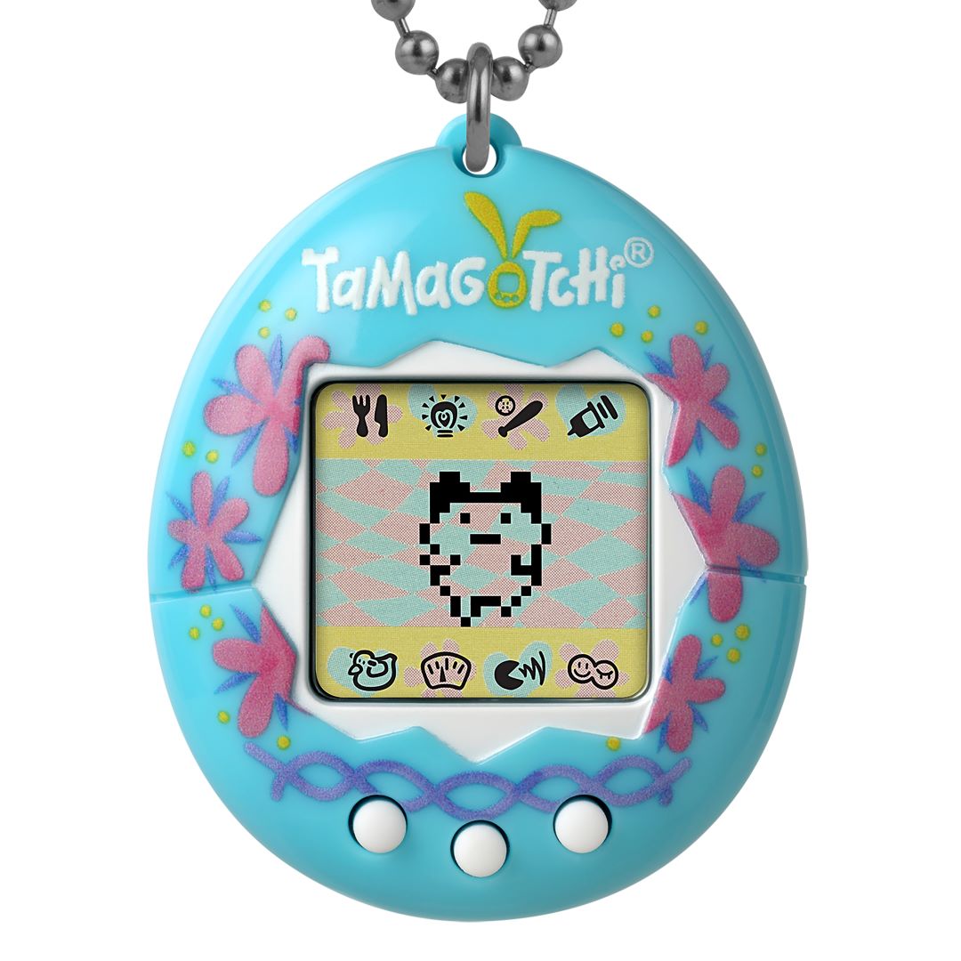 Original Tamagotchi - Easter Blue Flowers | PREMIUM BANDAI USA