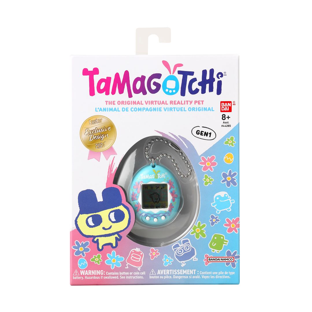 Original Tamagotchi - Easter Blue Flowers | PREMIUM BANDAI USA