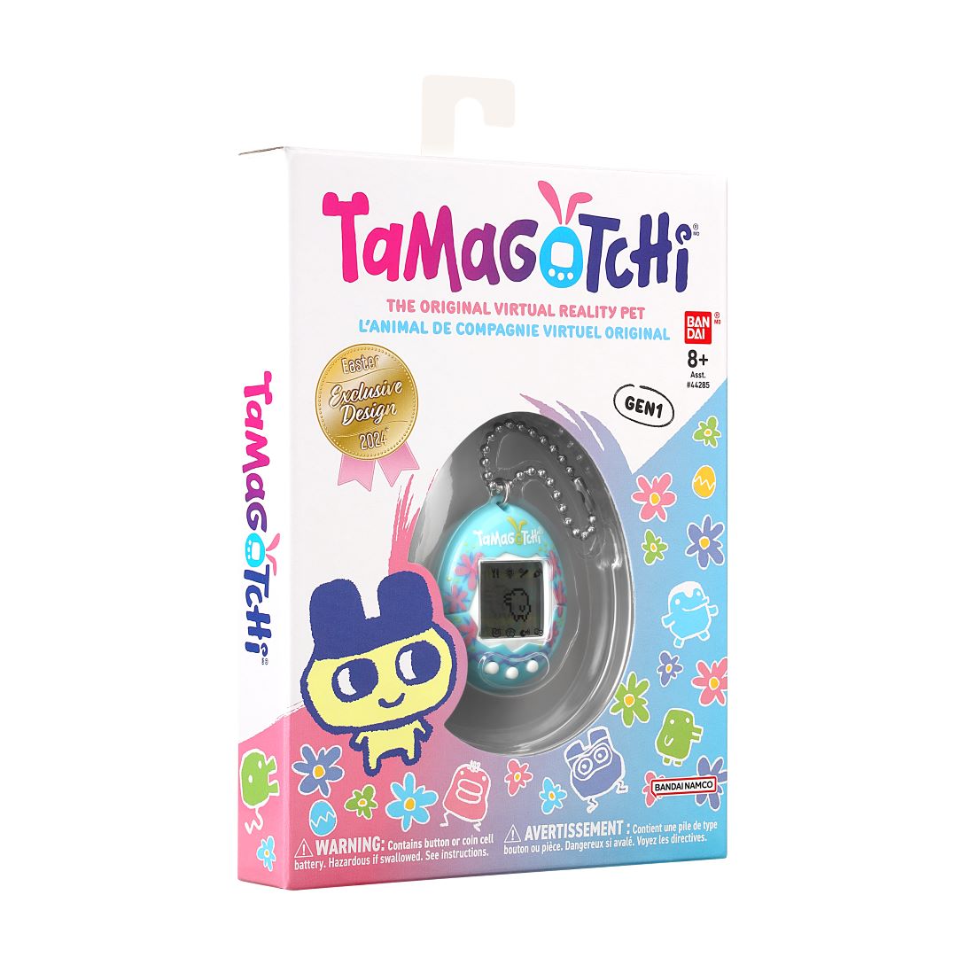 Original Tamagotchi - Easter Blue Flowers | PREMIUM BANDAI USA