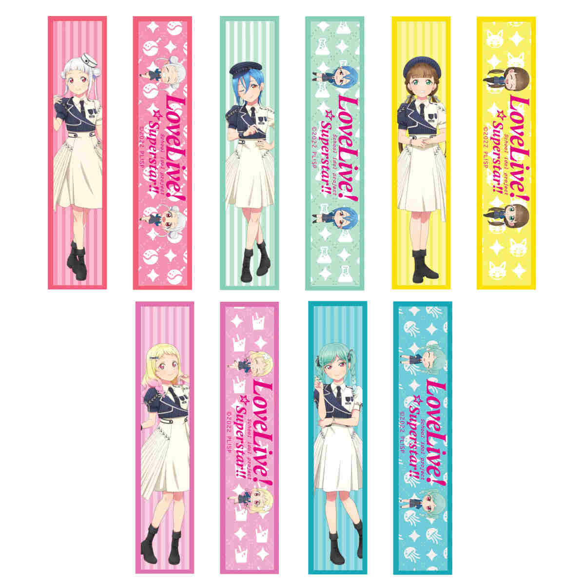 Love Live! Superstar!! Flight tag keychain 5 styles 5yncri5e! set