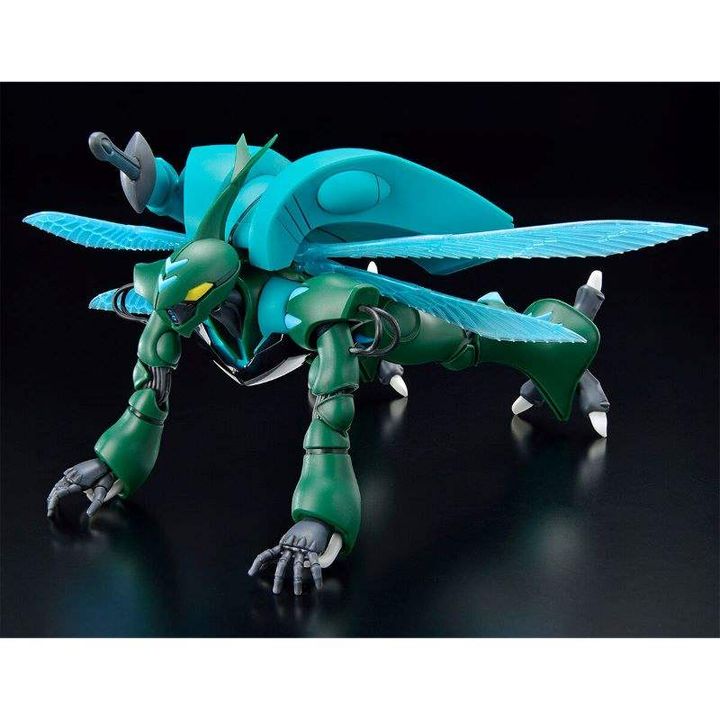 HG 1/72 Tokamak Dunbine - close-up bagian dada dengan half-mirror plating