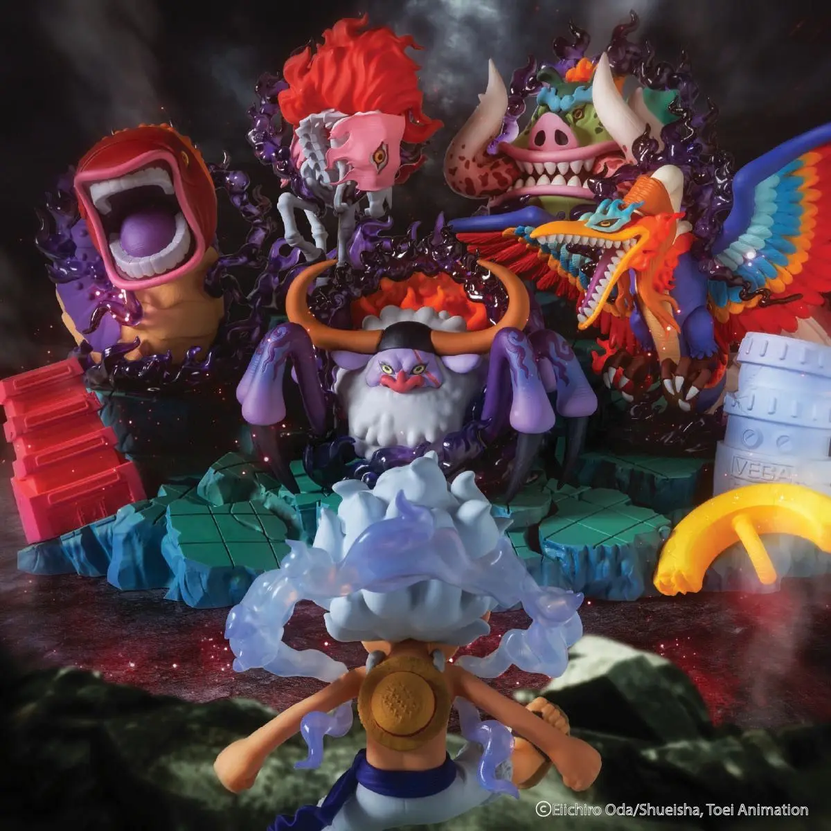 ONE PIECE WORLD COLLECTABLE FIGURE PREMIUM MONKEY D.LUFFY VS FIVE