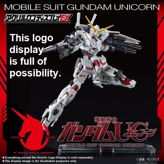 Mobile Suit Gundam Unicorn Acrylic Logo Display EX UNICORN (BIG