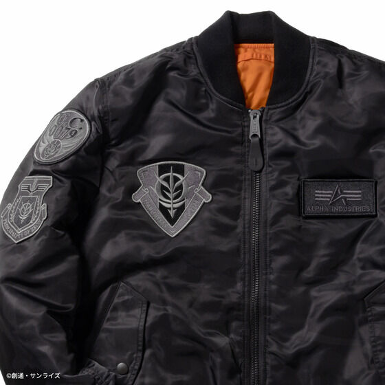 STRICT-G x ALPHA Mobile Suit Gundam Zeon MA-1 Jacket | GUNDAM