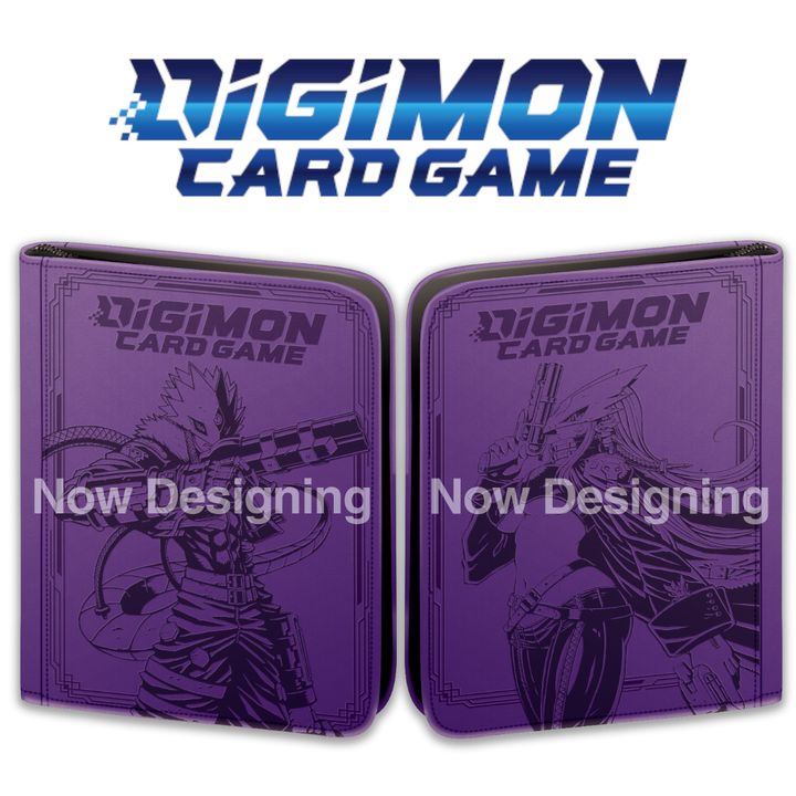 digimon card holder digimon card binder Leatherette 4 Pocket Trading Card Binder Album Holder  Pages Folder Protector for Digimon Trading Cards Digital Monsters TCG