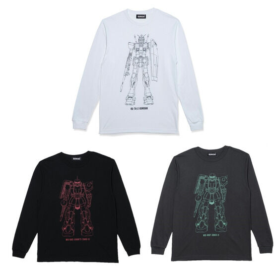 Mobile Suit Gundam Lineart Series Long-Sleeve T-shirt | GUNDAM