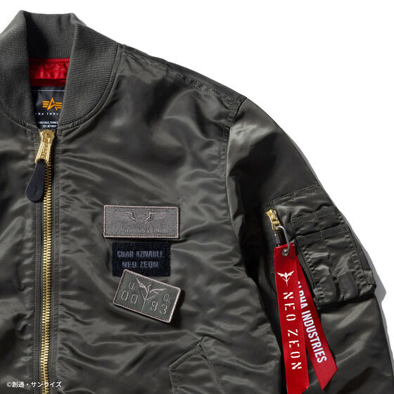 ALPHA INDUSTRIES CHAR AZNABLE MA-1ジャケット STRICT-G x ALPHA Mobile Suit Gundam Char's Counterattack Char