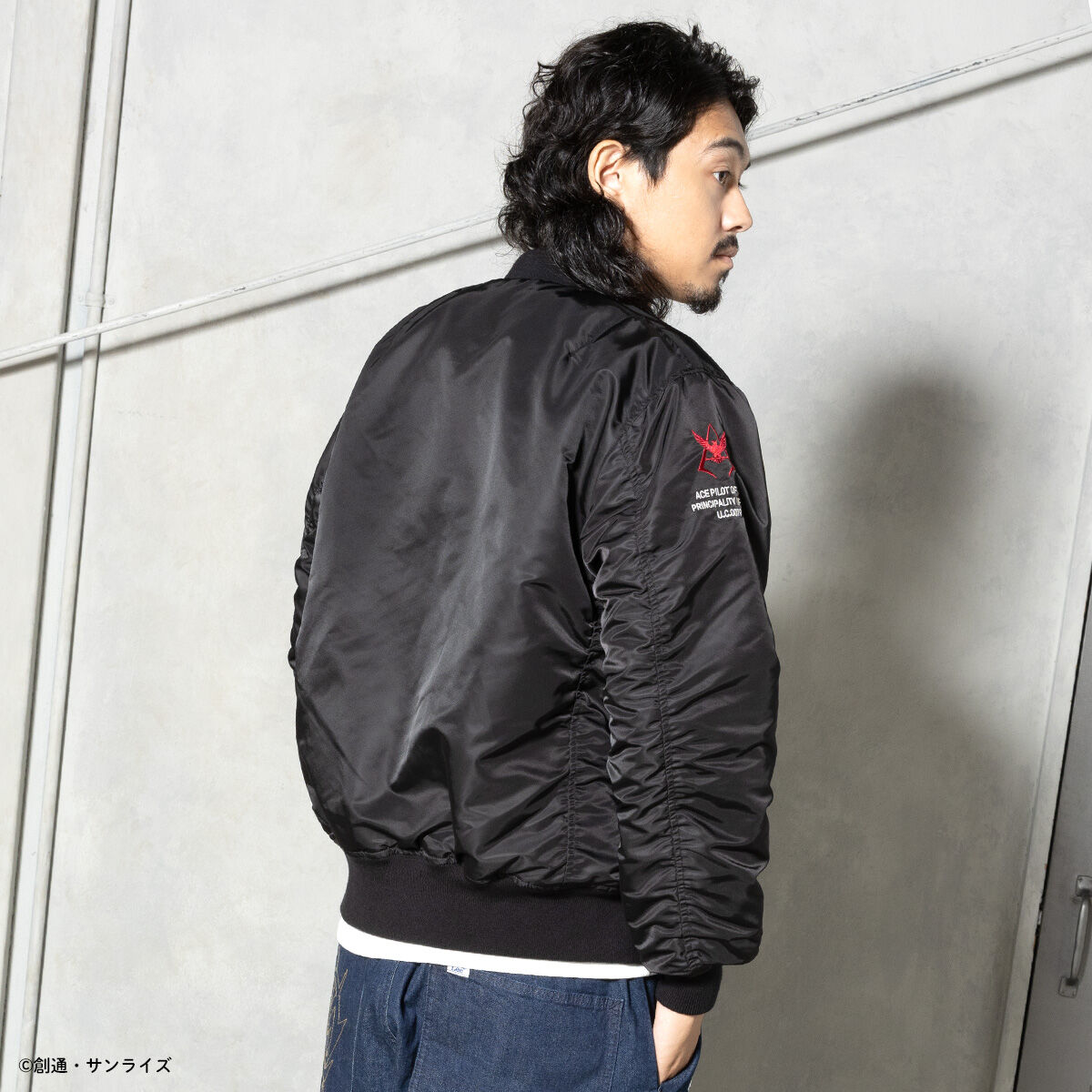 STRICT-G.ARMS Mobile Suit Gundam MA-1 Jacket RED COMET | GUNDAM
