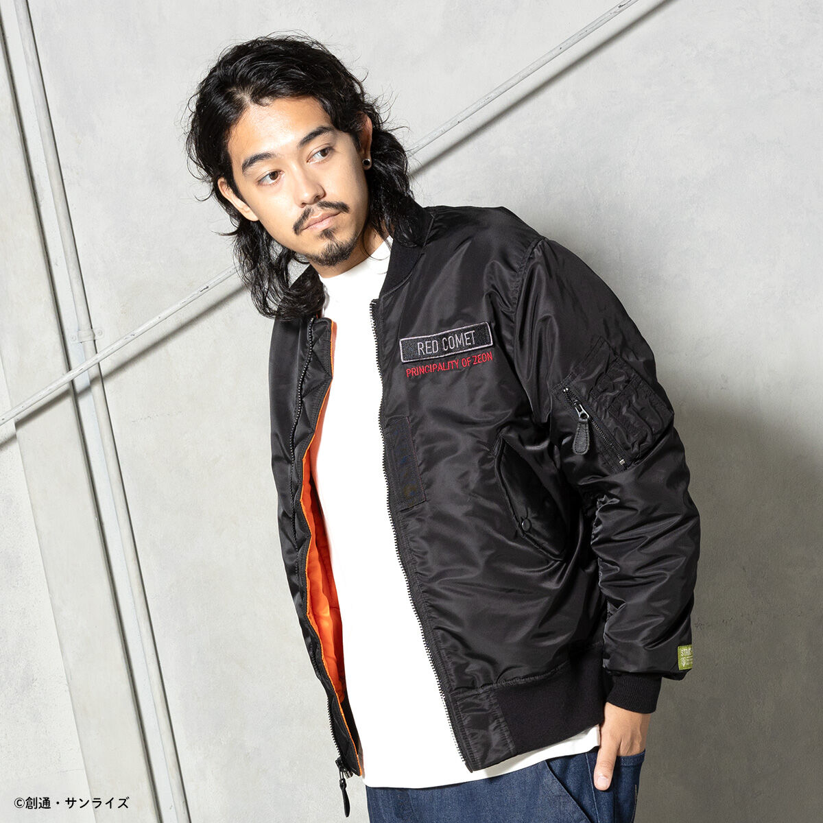 STRICT-G.ARMS Mobile Suit Gundam MA-1 Jacket RED COMET | GUNDAM