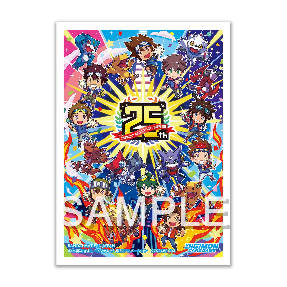 DIGIMON CARD GAME OFFICIAL SLEEVES DIGIMON ANIMATION SERIES 25th
