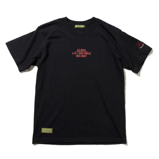 STRICT-G.ARMS Mobile Suit Gundam RED COMET LINE T-shirt with Embroidered Patch XXL