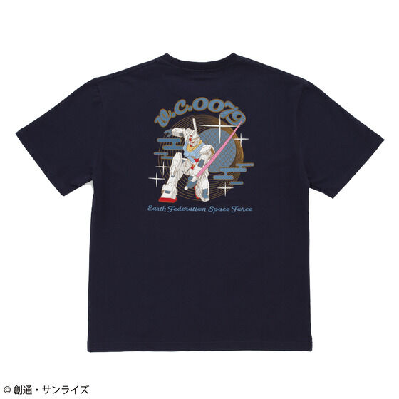 STRICT-G Mobile Suit Gundam RX-78-2 Embroidered T-shirt | GUNDAM