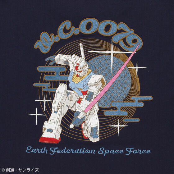 STRICT-G Mobile Suit Gundam RX-78-2 Embroidered T-shirt | GUNDAM