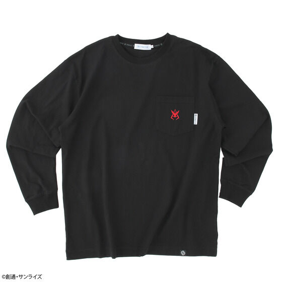 STRICT-G BASIC Mobile Suit Gundam CHAR EMBLEM Pocket Long-Sleeve T