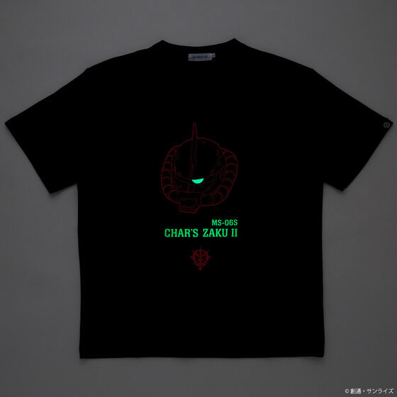 STRICT-G Mobile Suit Gundam CHAR'S ZAKU II Light-Storing T-shirt