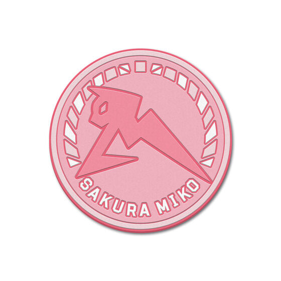 STRICT-G × hololive production SAKURA MIKO EMBLEM [MOBILE SUIT GUNDAM CHAR'S COUNTERATTACK VER.] Rubber Coaster