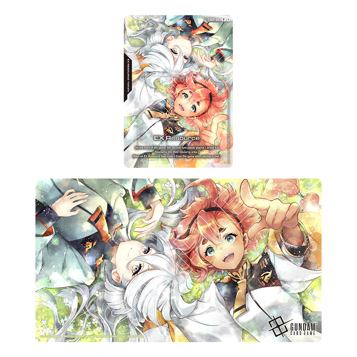 GUNDAM CARD GAME Official Playmat and Card Set Suletta & Miorine
