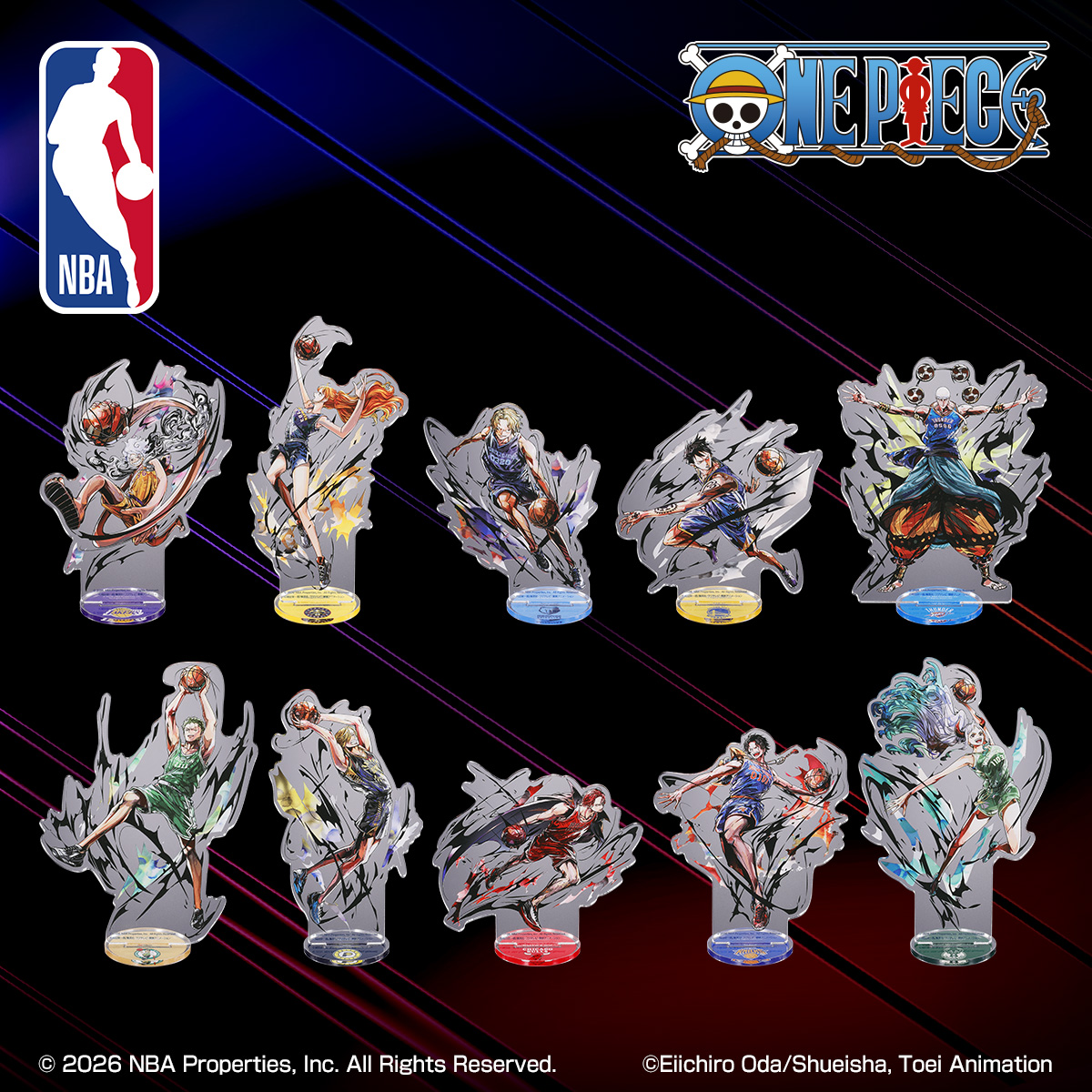 ONE PIECE × NBA Acrylic Stand | 海賊王| PREMIUM BANDAI 台灣【官方