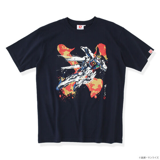 T-Shirt Gundam Virsago hitam - desain brush painting