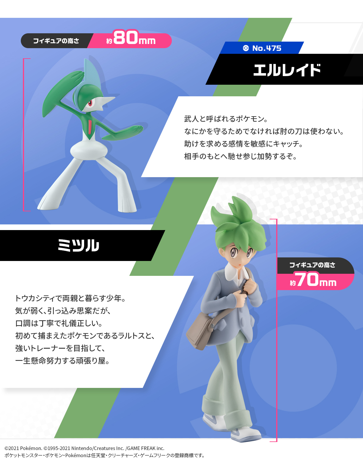 POKEMON SCALE WORLD HOENN WALLY & GALLADE W/O GUM POKEMON SCALE WORLD HOENN WALLY & GALLADE W/O GUM