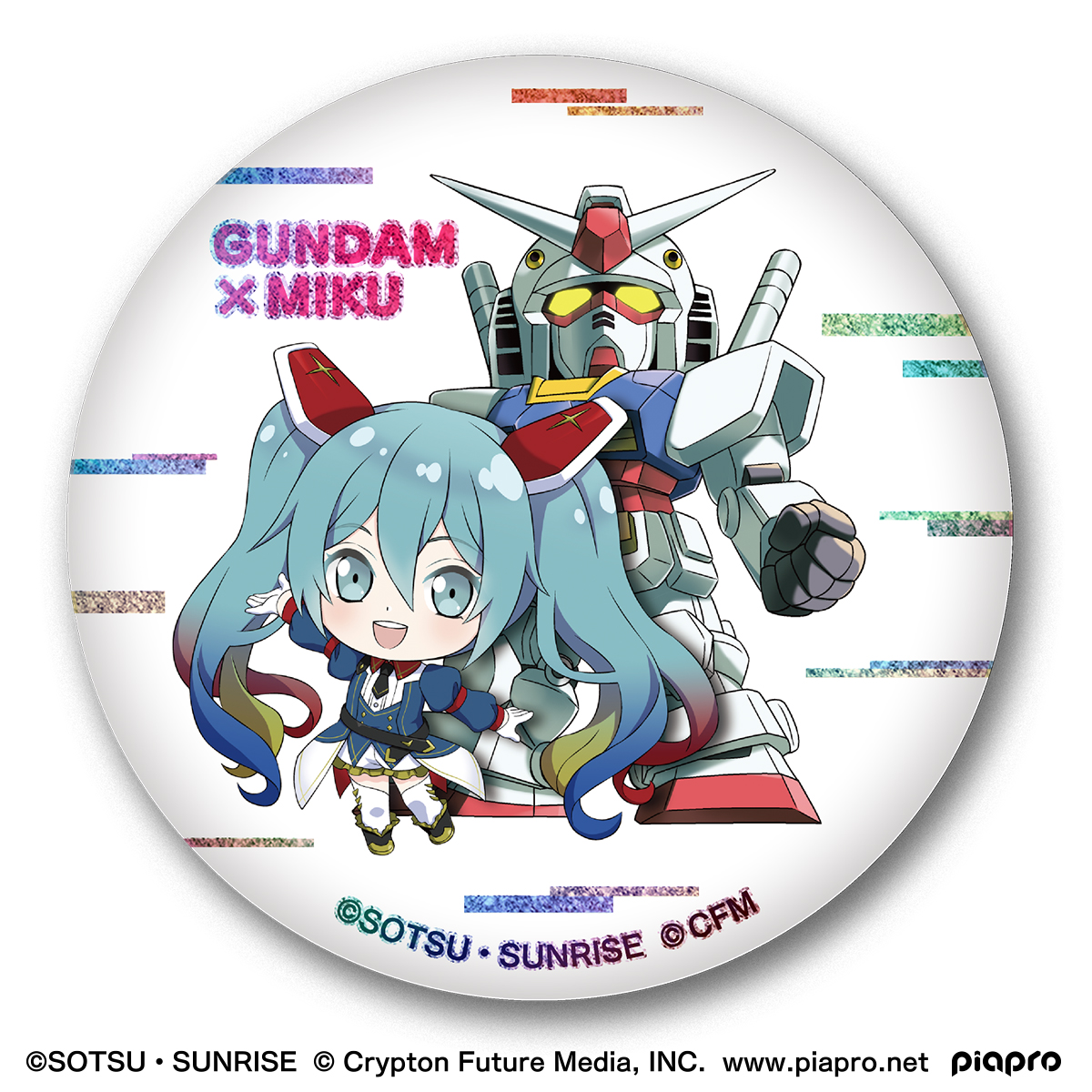 GUNDAM X HATSUNE MIKU COLLABORATION COMMEMORATIVE CAN BADGE SET