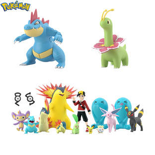 <FREE DELIVERY> POKÉMON SCALE WORLD JOHTO REGION FERALIGATR & MEGANIUM & JOHTO REGION SET W/O GUM