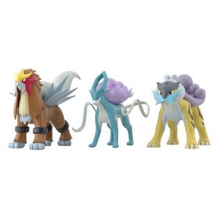POKEMON SCALE WORLD JOUTO RAIKOU & ENTEI & SUICUNE W/O GUM