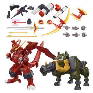 SUPER MINIPLA GEAR FIGHTER DENDOH FULL ARMOR DENDOH OPTION PARTS & GATLING BOAR & DRAGON FLARE SET W/O GUM