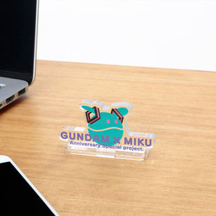 Acrylic Logo Display EX GUNDAM 45th Anniversary x MIKU Special Project Commemorative Artwork B