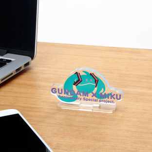 Acrylic Logo Display EX GUNDAM 45th Anniversary x MIKU Special Project Commemorative Artwork A