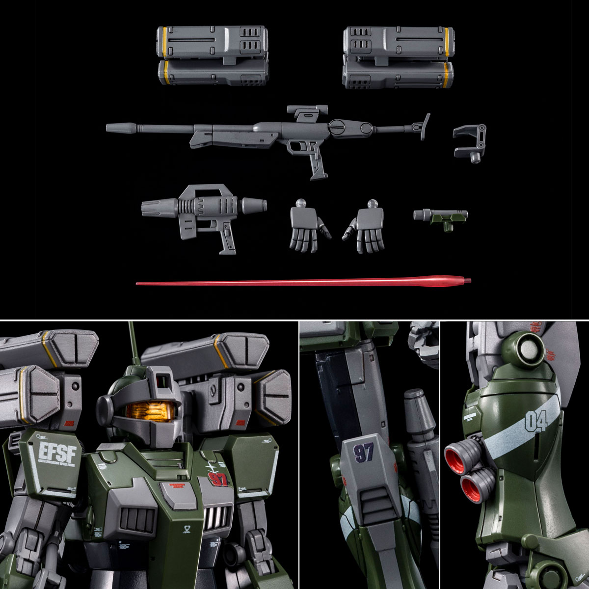 HG 1/144 GM SNIPER CUSTOM (with MISSILE LAUNCHER)