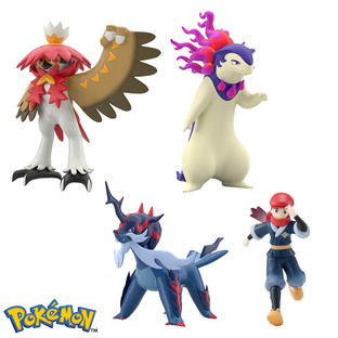 POKÉMON SCALE WORLD HISUI REGION REI & TYPHLOSION (HISUIAN FORM) & DECIDUEYE (HISUIAN FORM) & SAMUROTT (HISUIAN FORM) W/O GUM