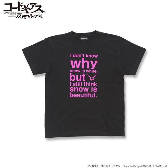 CODE GEASS Lelouch of the Rebellion T-shirts with English words Lelouch