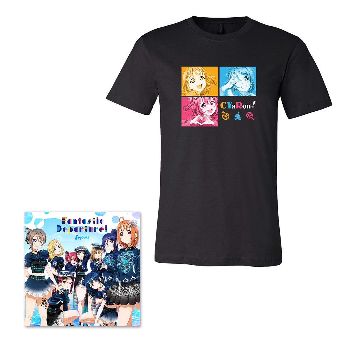 Love Live! Sunshine!! Unit T-Shirt CYaRon! with CD 