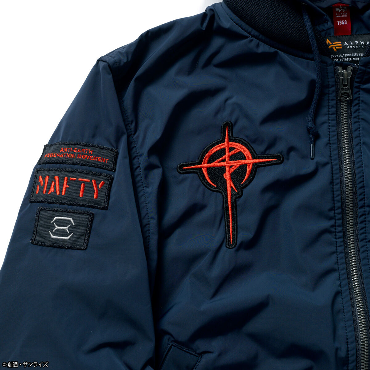 STRICT-G x ALPHA Mobile Suit Gundam Hathaway Mafty Light MA-1 Natus Jacket