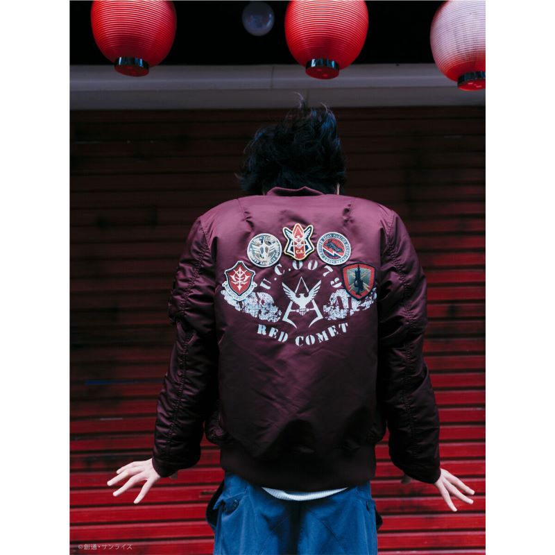 STRICT-G x ALPHA Mobile Suit Gundam Red Comet MA-1 Jacket