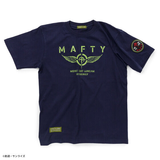STRICT-G.ARMS Mobile Suit Gundam Hathaway Mafty T-Shirt with Shoulder Patch