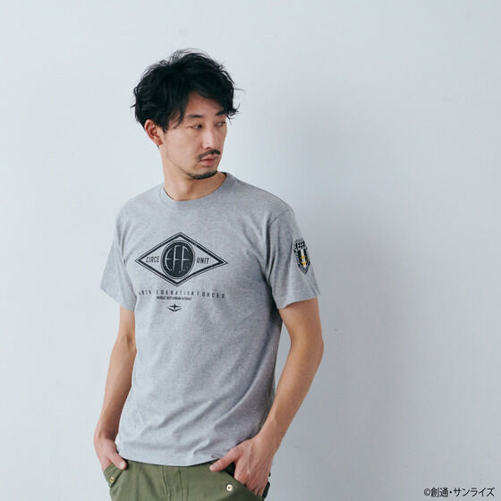 STRICT-G.ARMS Mobile Suit Gundam Hathaway E.F.F. T-Shirt with Shoulder Patch