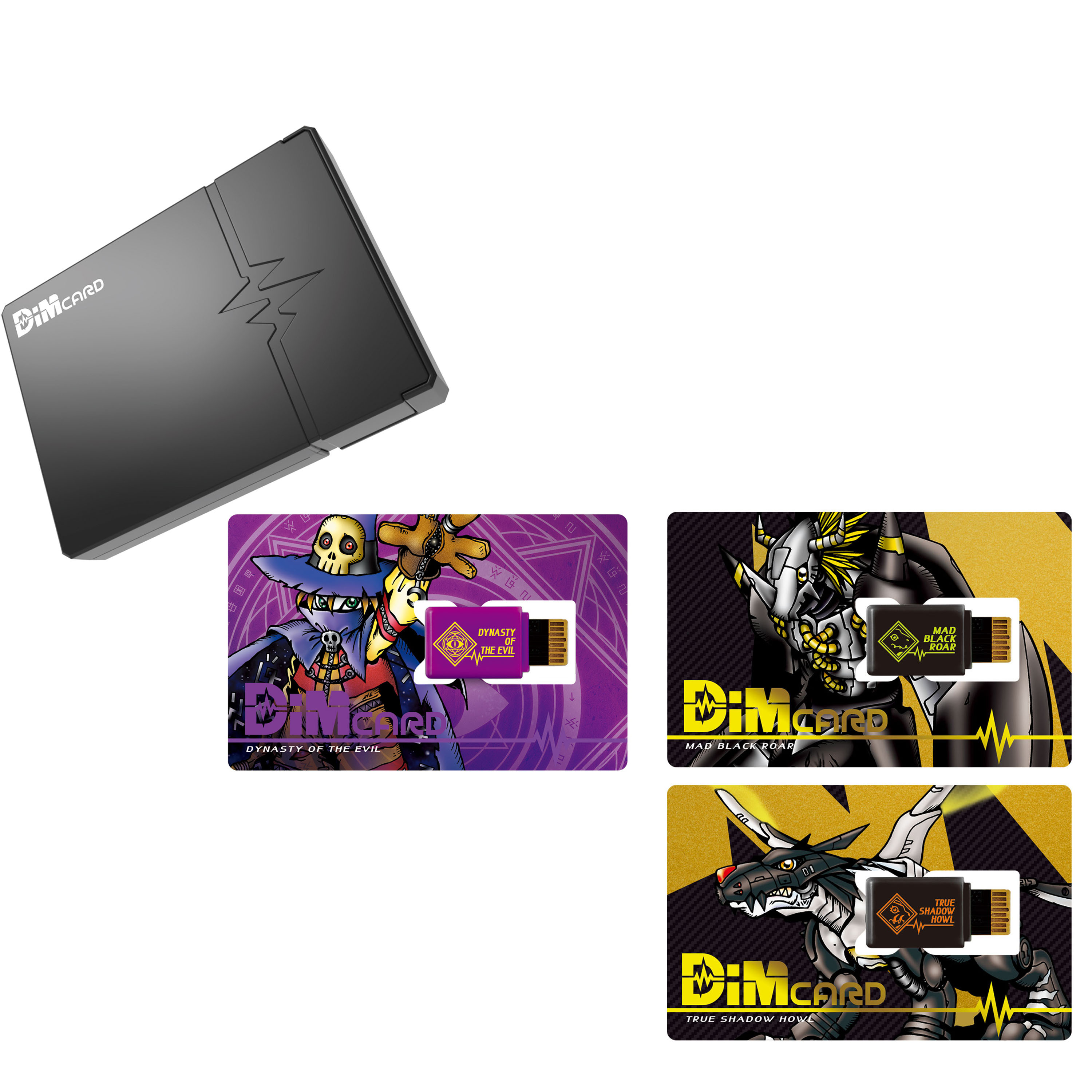 VITAL BRACELET Digital Monster Dim Card Holster(case) & Dim Card Set Vol0.5 Black Roar & Shadow Howl